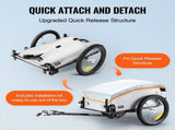 Bike Cargo Trailer, 88/100/160 lbs Load Capacity, Heavy-Duty Bicycle Wagon Cart, Foldable Compact V952-CGKHZHJG100BMFBKOV0