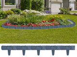 Plastic Garden / Lawn Fence Stone Look 41 Pcs 10 M 43_40917