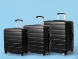 Slimbridge 3PC Luggage sets Suitcase Black LG1010-BK