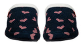 ARCHLINE Orthotic Slippers Slip On Scuffs Pain Relief Moccasins - Navy with Hearts - EUR 36 V563-AS302-36