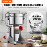 VEVOR 2000g Commercial Spice Grinder Electric Grain Mill Grinder High Speed V952-DDDPSGWYMJ208ZOH2V3