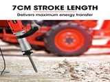 Baumr-AG 2200W Pro-Grade Electric Demolition Jackhammer, with 3 Bonus Chisels, Carry Case V219-BAJHTL02A