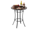 Outdoor Round Bar Table, 60 cm Counter Bar Height Bistro Table, Patio Dining Tables with V952-HXZCLTJBZYX2Z6Y3K001V0