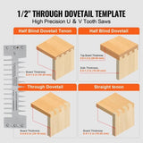 Dovetail Jig, 310 mm Width, Dove Tailing Router Jigs with 4 Router Bits & 6 Templates, Precise V952-YWJJ12INCHDSUNWMXV0