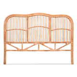 Artiss Bed Headboard Queen Bedhead Rattan - NERO Pine BED-HEAD-C-NERO-Q-WD