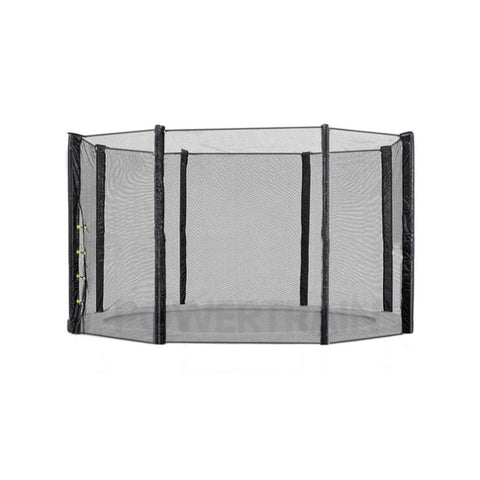 10ft Replacement Round Outdoor Trampoline Safety Net Enclosure 8 pole TRP-NET-OUT-1008