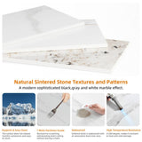 Premium Natural Marble Texture Side End Table Coffee Table Large Bedside Table V767-JJ-XZ877
