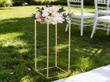 Wedding Flower Stand, 10PCS 80cm Column Flower Stand, Floral Stands with Metal Laminate, Gold V952-HLHJLFT10J80SU4X0001V0