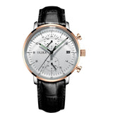 men's ultra-thin leather strap luminous waterproof date calendar V1347-937-16747-BLK-MAN