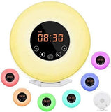 Wake-Up Light Alarm Clock Night Light Alarm Clock with Bluetooth Speaker Dimmable Colorful Light V1263-JX-6718