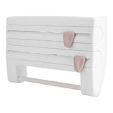 Kitchen Sauce Bottle Storage Rack Paper Towel Holder Mount Kitchen Tool Cling Film Cut White V1294-YM0901-JYA03048-01