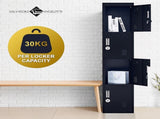 4-Door Vertical Locker for Office Gym Shed School Home Storage V63-832571