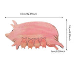 Pig Wall Decoration with 5 Hooks, Cute Key Storage Organizer for Farmhouse Entryway, Front Door, V1369-AZ3-W-21617