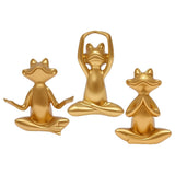 Meditating Frog Miniature Figurine, 3D and Lively, Minimalist and Elegant, Flexible Display Design, V1369-AZ3-W-12179