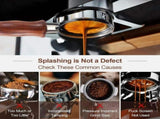 51mm Bottomless Portafilter with Screen, 3 Ears Stainless Steel Professional Espresso Portafilter V1366-AZ2-W-14649