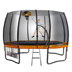 Kahuna 8 ft Springless Trampoline with Basketball Set TRM-KAH-ELA-08D-BB