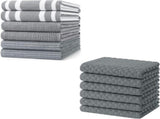 Homaxy Premium Kitchen Towels and Terry Kitchen Towels(15" x 25", 6 Pack, V1258-DP02-F-153