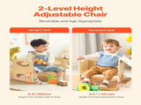 Montessori Weaning Table and Chair Set, Wooden Toddler Table and Chair Set for Aged 1-5, Adjustable V952-ETDNZY1513216DOMUV0