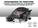 BAUMR-AG 38" Ride On Mower Tractor, Electric Start, 14hp 452cc, Hydrostatic, 100kg Towing, 7 Cut V219-MOWRIDBMP38A