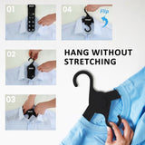 50X Plus Hanger Multiple Clothes Rack Organizer Foldable 10 Holes BLACK V274-GM-CLHANG-NS20-BK
