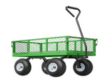 680 Lbs Steel Garden Cart on Wheels, Heavy Duty Garden Wagon Cart Pullable, Metal Outdoor Utility V952-ZXHYTCHH680LDM4Y8V0