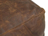VINTAGE LEATHER OTTOMAN V742-M20697