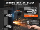 Double Doors 4.5 cu.ft Safe Box with Key Lock & Password, Safe Lock Box with Fireproof Bag, Key V952-LMBXXLS452CU8Z59AV9