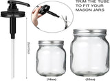4 Pack Mason Canning Jar Syrup Dispenser Coffee Syrup Dispenser Pump Lids Set with Labels and Pen V1188-CYX-DP-877