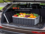 Plastic Collapsible Storage Bins with Lids, 65L 2 Packs, Stackable Folding Storage Crates with V952-KZDSLCWXHHS6YVX56001V0