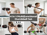 Everfit 20kg Adjustable Dumbbell Barbell Set Weight Plates Home Workout FIT-K-DBS-20KG