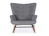 Artiss Rocking Armchair Nursing Chair Linen Fabric Grey UPHO-B-ROCK02-LIN-GY