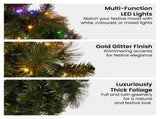 Christabelle 60cm Tabletop Christmas Archway Garland with LED Lights Gold Mantle Decoration Orn 112_SENGGTA