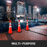 6Pack 36" Traffic Cones, Road Parking Cone with Black Weighted Base, PVC Orange Traffic V952-36INHDBJMLZ6PCS01V0