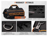 Heavy-Duty 17-Inch Tool Bag with 46 Pockets, Waterproof Base & Shoulder Strap V888-ELOSUNG37057