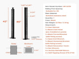 Cable Railing Post, 106.7x5x5cm Level Deck Stair Posts, 1-Pack Stainless Steel Cable Handrail Post, V952-1JZLGZXHS106AWJO6001V0