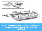 9L Chafing Dish Set Buffet Pan Bain Marie Bow Stainless Steel Food Warmer V201-FAZ4991SI8AU