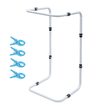 Blanket Lifter Bar 62-82cm Height Adjustable Feet Tent Steel Bed Cradle Max Load 136kg with 4 Clips V985-BLANKETLIFTERBAR