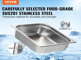 8 Pack Hotel Pans, 1/2 Size Anti-Jam Steam Pan with Lid, 0.8mm Thick Stainless Steel Steam Table V952-12BCCPBXG8JTGXJ0JV0