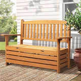 Gardeon Outdoor Storage Bench Box Wooden Garden Chair 2 Seat Timber Furniture FF-OSC-GD