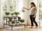 Artiss Plant Stand 3 Tier Metal Corner Plant Shelf Multiple Flower Holder Rack PS-L-3T-MT-BK