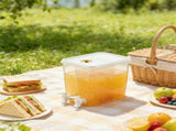 Double Compartment Beverage Dispenser, 8L Capacity Iced Tea and Mixed Drinks, Leak-Proof Design V1192-AZ-W-24350