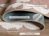 3x5 Floral Entry Rug - Small Washable Indoor Outdoor Mats for Front Door Non-Slip Porch Rug Tan Boho V1258-DP02-WO-1007