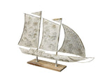 Distressed Finish Sail Boat Ornament 56cm V637-97045BOA