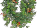 Christmas Garland with Lights - Battery Operated 274cm Wintry Pine 112_NATWP274