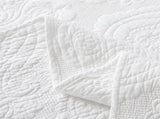 100% Cotton Embossed White Opal Coverlet Bedspread Set V745-MMPAC061123Q13U