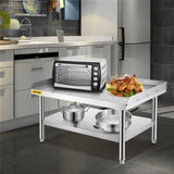 Stainless Steel Equipment Grill Stand, 122 x 76 x 61cm Stainless Table, Grill Stand Table with V952-SBSKTBD4830INXAETV0