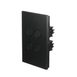 4G 250V 16AX_20A LED Saturn Zen Push Button Switch, Black V1202-V1-CLIZ4064PBLZB