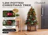 Christabelle 1.2m 4ft Sable Fir Potted Christmas Tree Pre Lit Multi Function LED Artificial Ind 112_SENSF4P