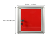 Aluminum Alloy Wall Mount Mailbox Red Letter Box for Letters Suggestions and Voting V1370-AZ4-10700