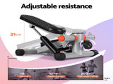 Everfit Mini Stepper with Resistance Rope Aerobic for Exercise Compact Home Workout Grey STEPPER-YG-GR-BK